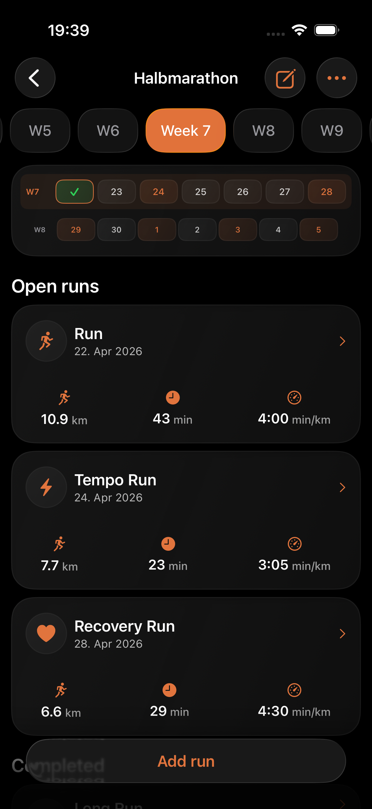 Run Plan
