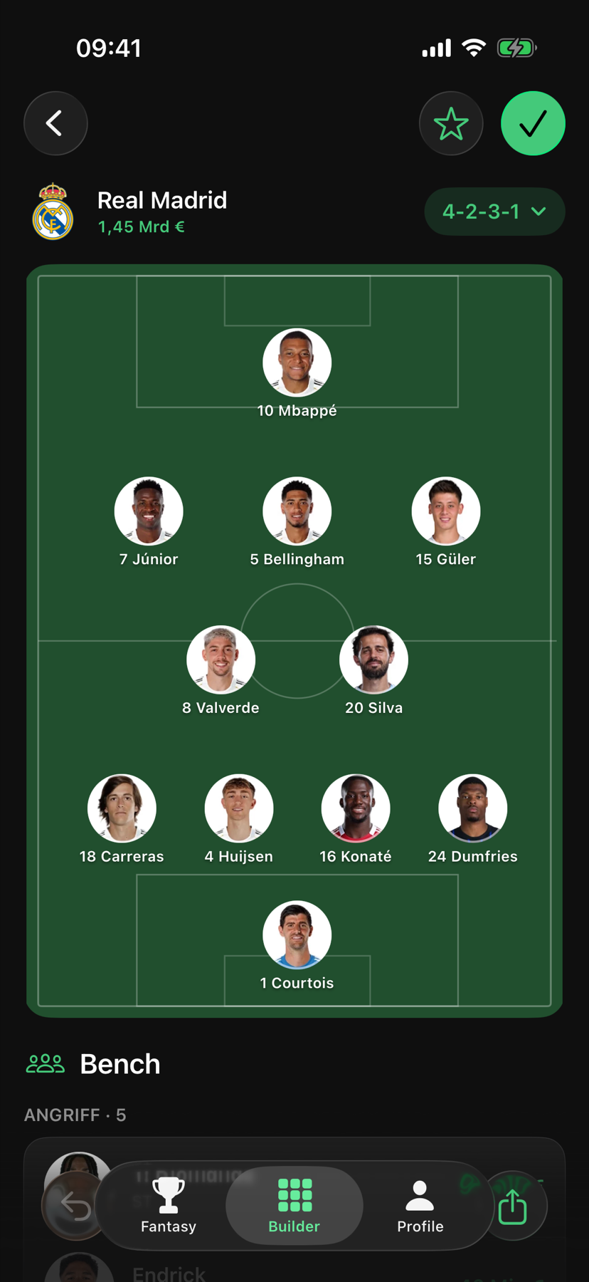 Custom team in Squad Builder